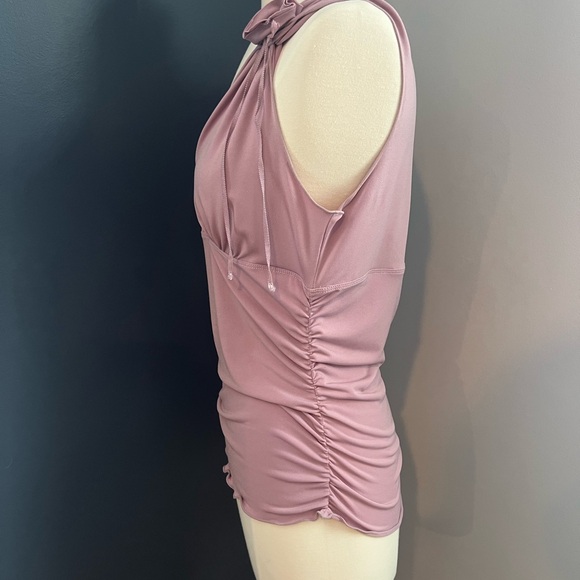 Max Studio Dusty Rose Sleeveless Blouse with Ruching (Size S) - Picture 2 of 5